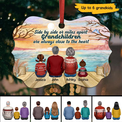 Reflected Grandkids Grandma Grandpa Personalized Christmas Ornament