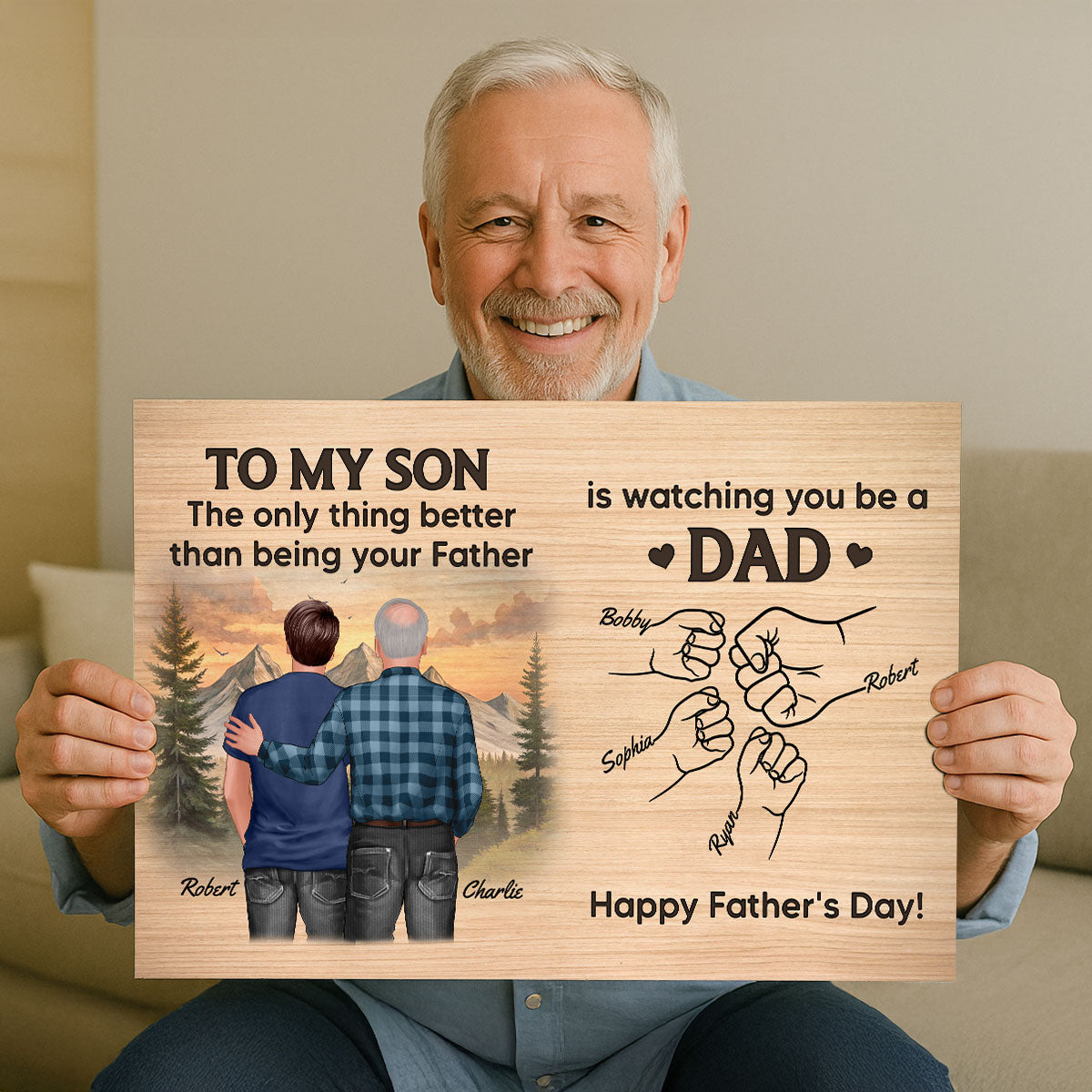 From Dad To Son Watching You Be A Dad Personalized Poster, Gift For Son