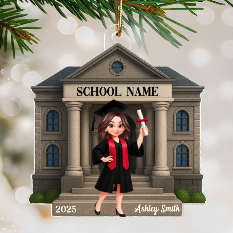 Graduation Keepsake 3D Effect - Personalized Acrylic Ornament - Graduation Christmas Gift