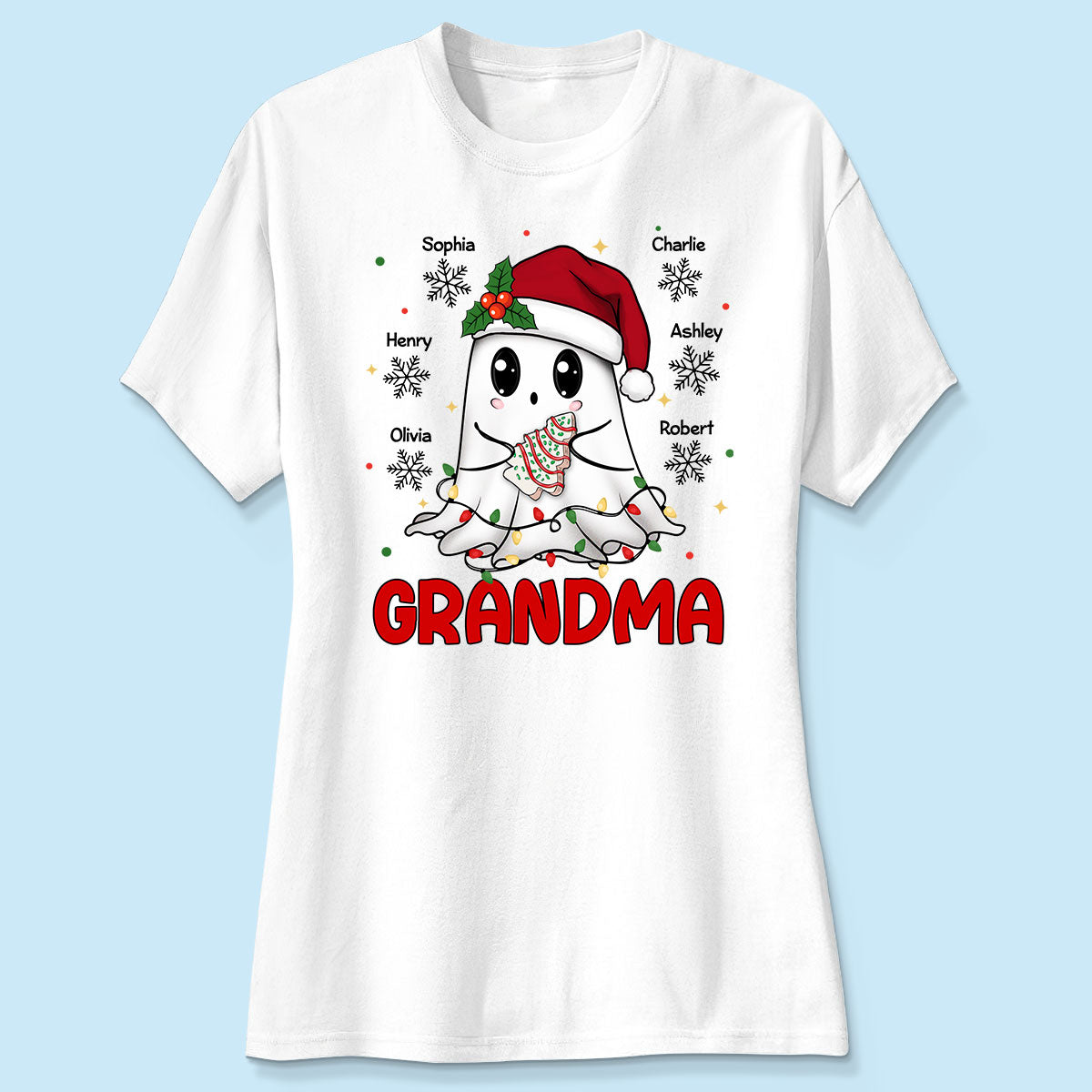 Halloween Christmas Boo Grandma Personalized Shirt