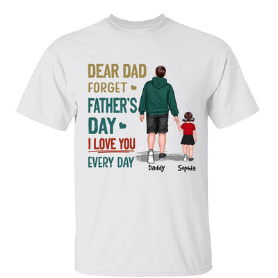 Dad And Son Daughter Walking Dear Dad Forget Father‘s Day Personalized Shirt