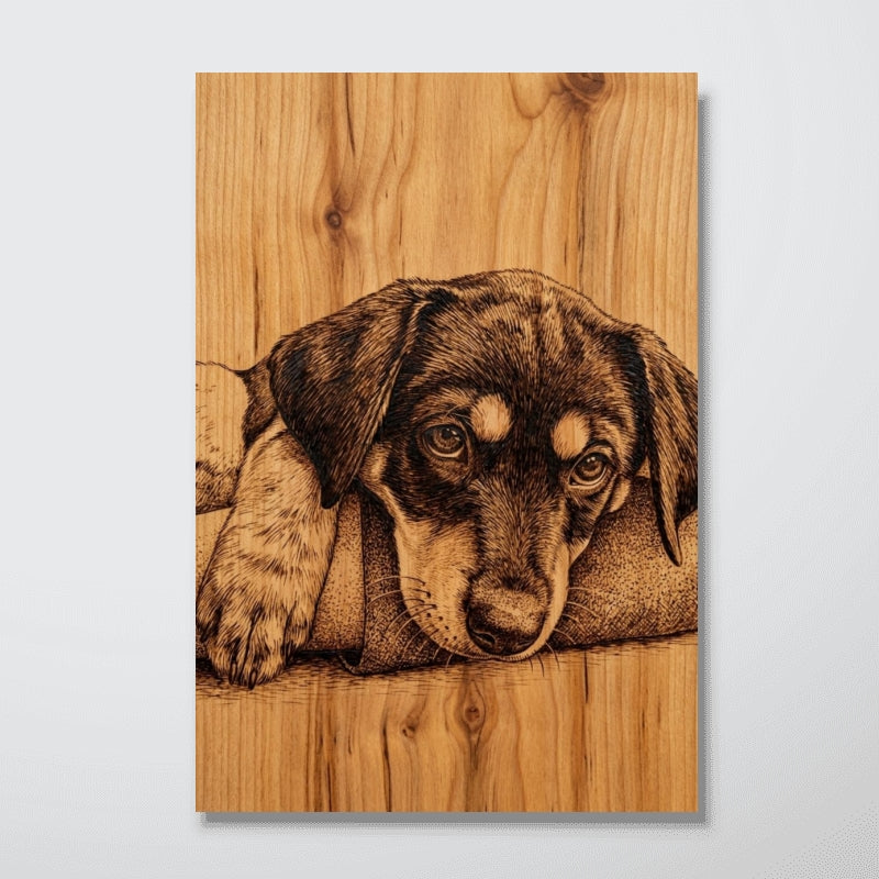 Custom Pet Portrait from Photo - Personalized Poster - Heartfelt Memory Sympathy Gift for Dog Cat Lovers