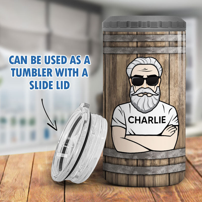 The Legend Grandpa Old Man Personalized 4 In 1 Can Cooler