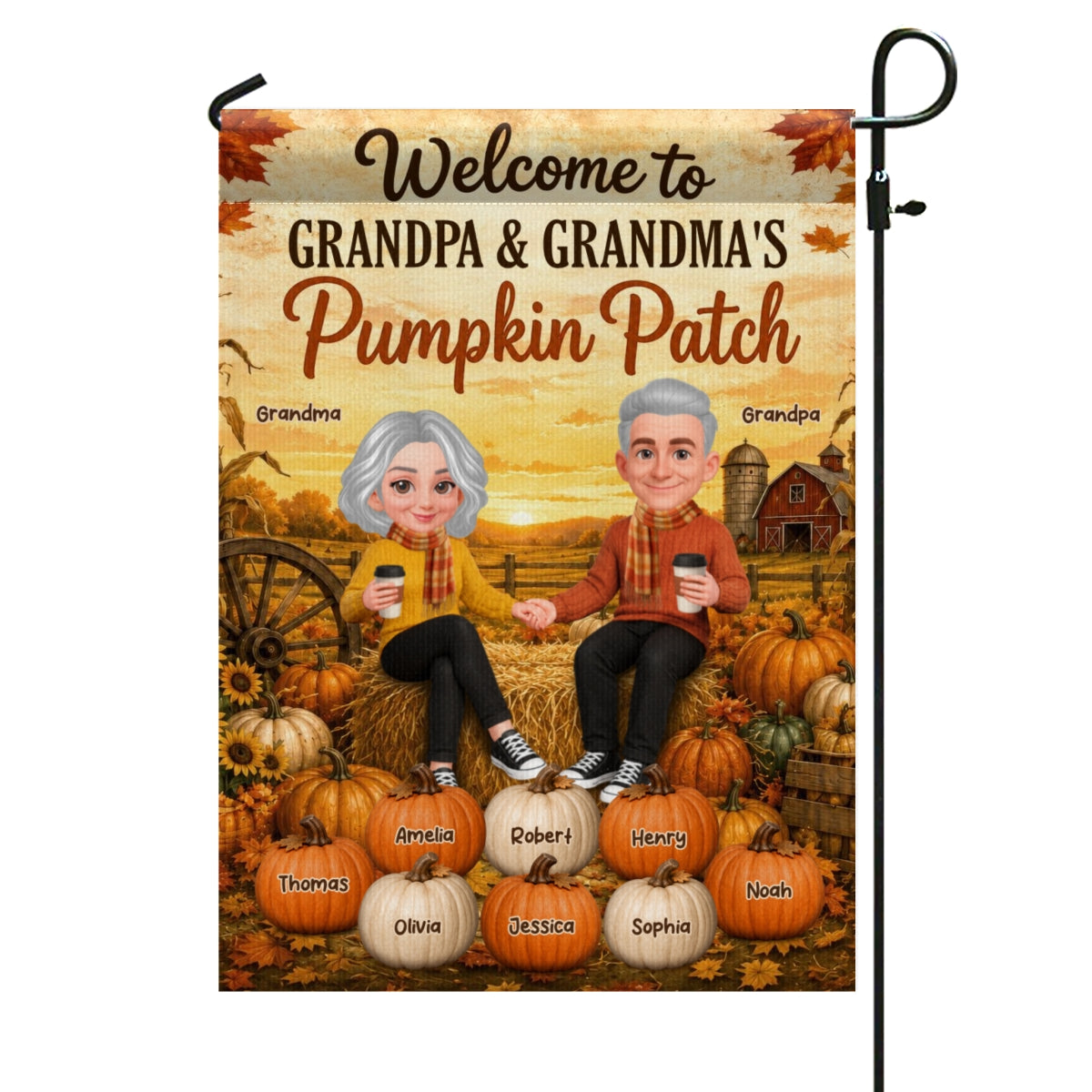 Trending Fall Season Cozy Warm Farmhouse Style - Personalized Garden Flag - Fall Decoration