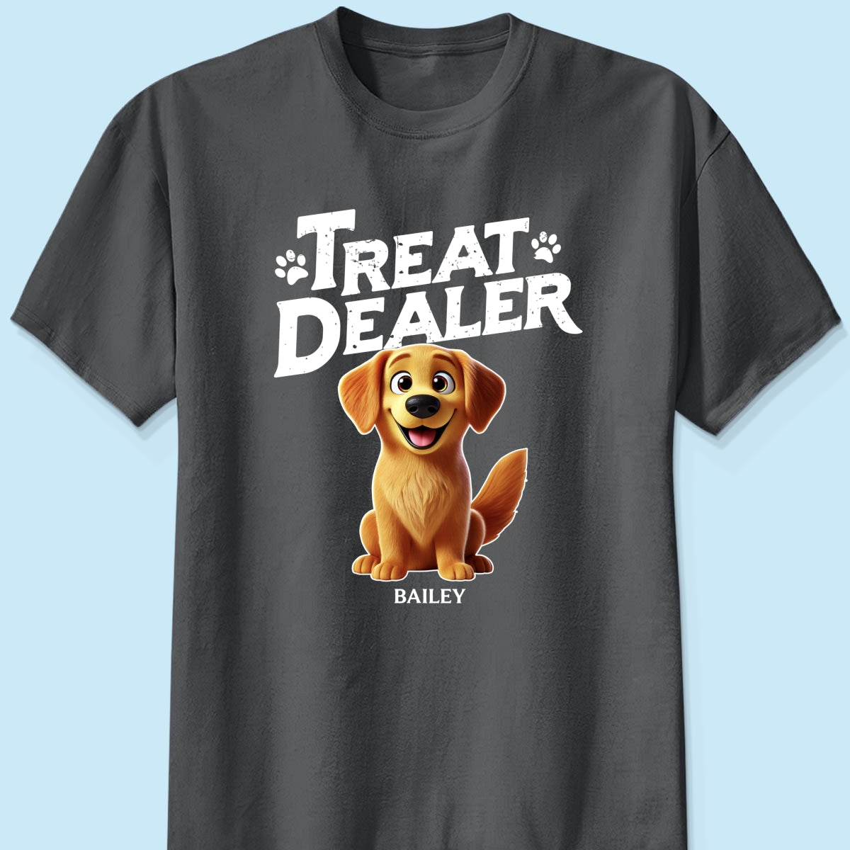 3D Effect Cartoon Dog Treat Dealer Personalized Shirt, Gift For Dog Lovers