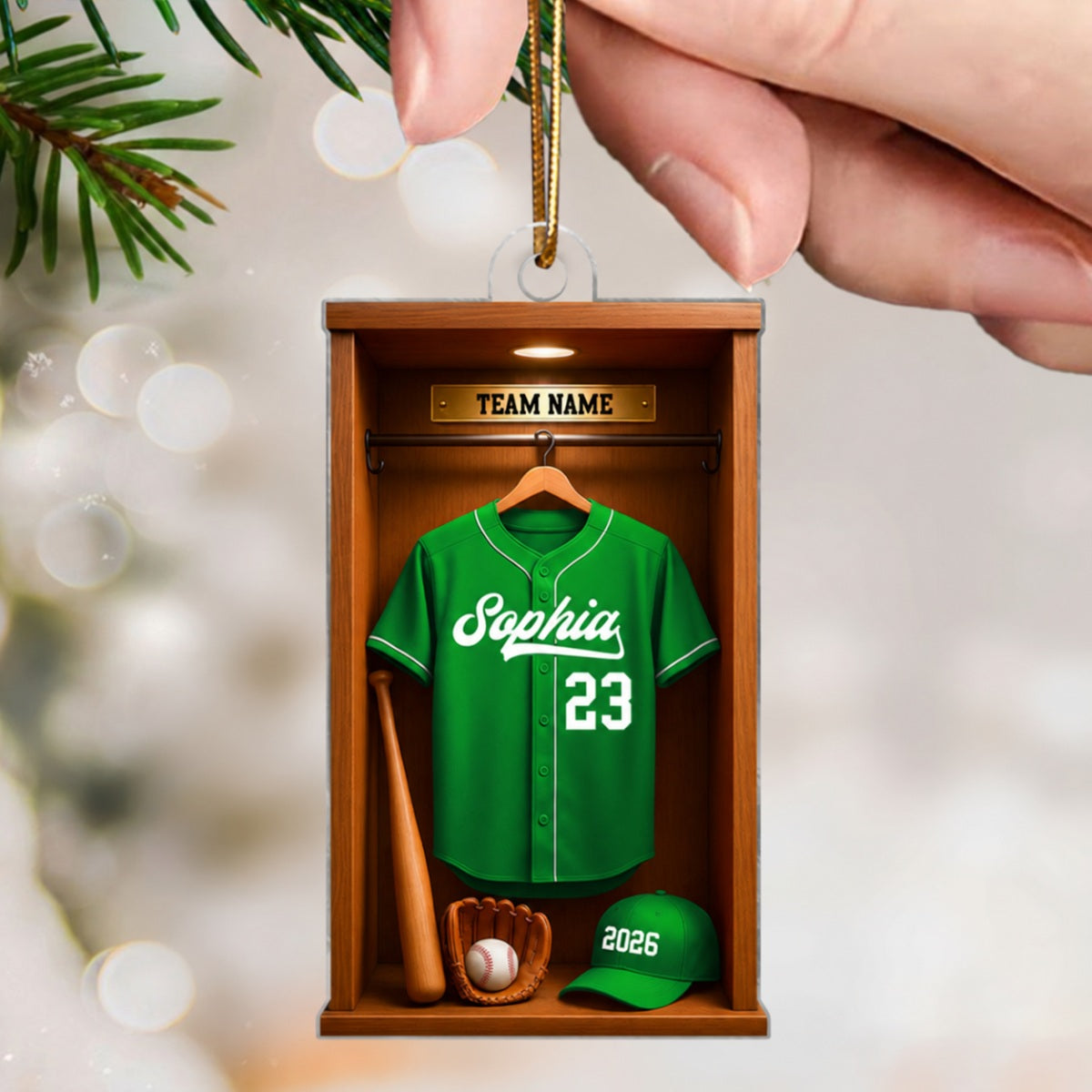 Custom Sports Keepsake - Personalized 3D Sport Acrylic Ornament - Christmas Gift for Son, Daughter, Grandson, Granddaughter