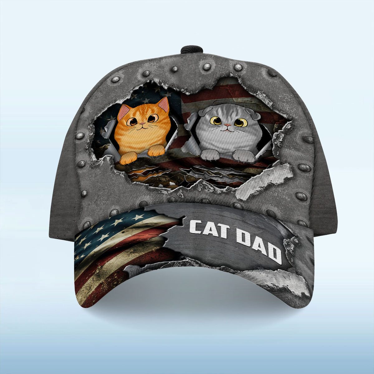 Cats Metal Scratch, Gift For Cat Dad, Cat Mom, Personalized Classic Cap