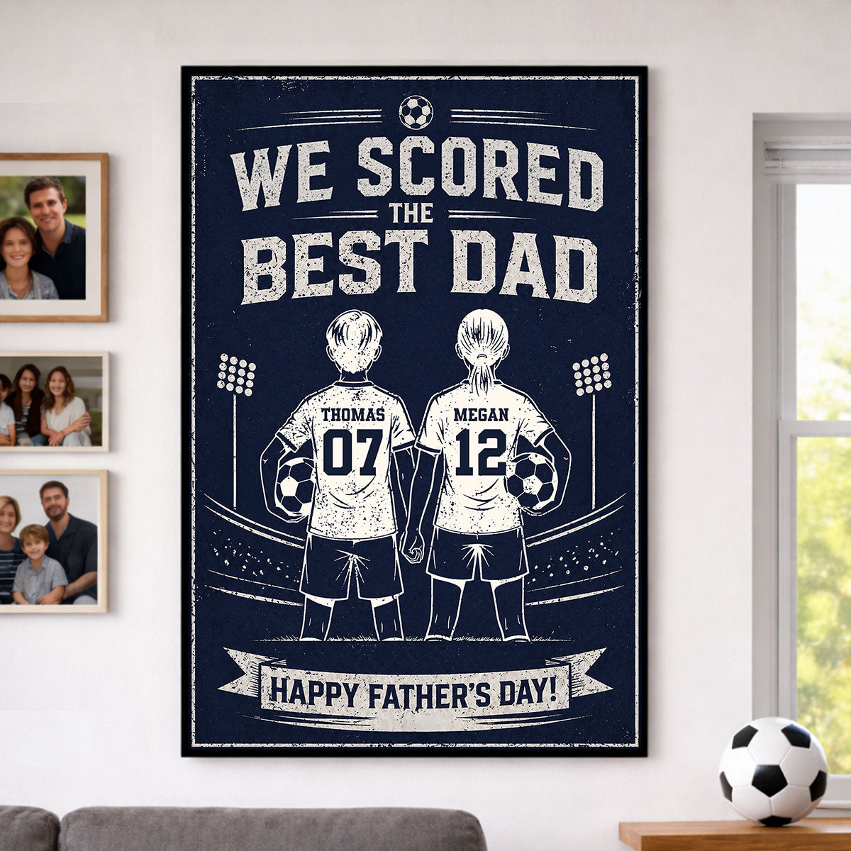 We Scored The Best Soccer Dad - Personalized Poster - Father's Day Gift for Dad, Husband