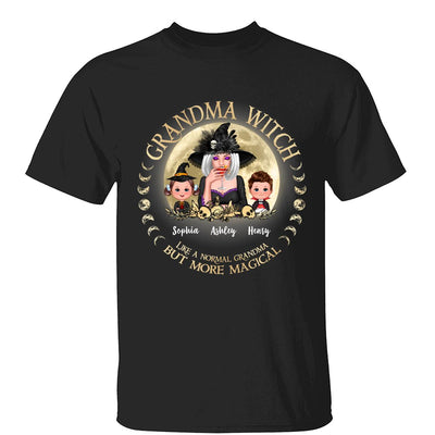 Grandma Mom Witch And Kids Circle Personalized Shirt