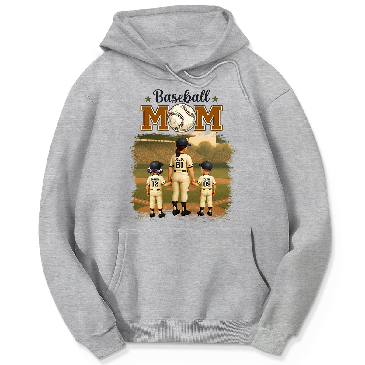 Retro Vintage Baseball Mom Personalized Shirt