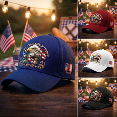 United States 250th Anniversary Eagle Liberty & Bell Printed - Personalized Classic Cap