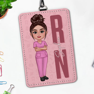 Job Title Nurse Personalized ID Badge Holder For Nurse