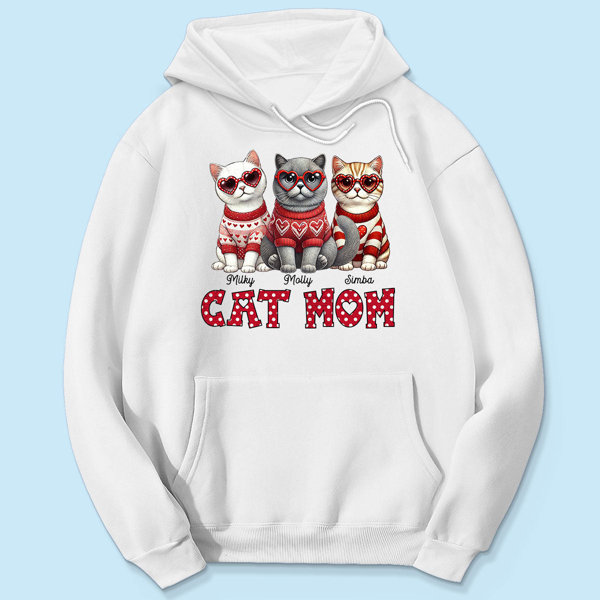 Cat Mom  Pattern Personalized Shirt,  Gift for Cat Moms