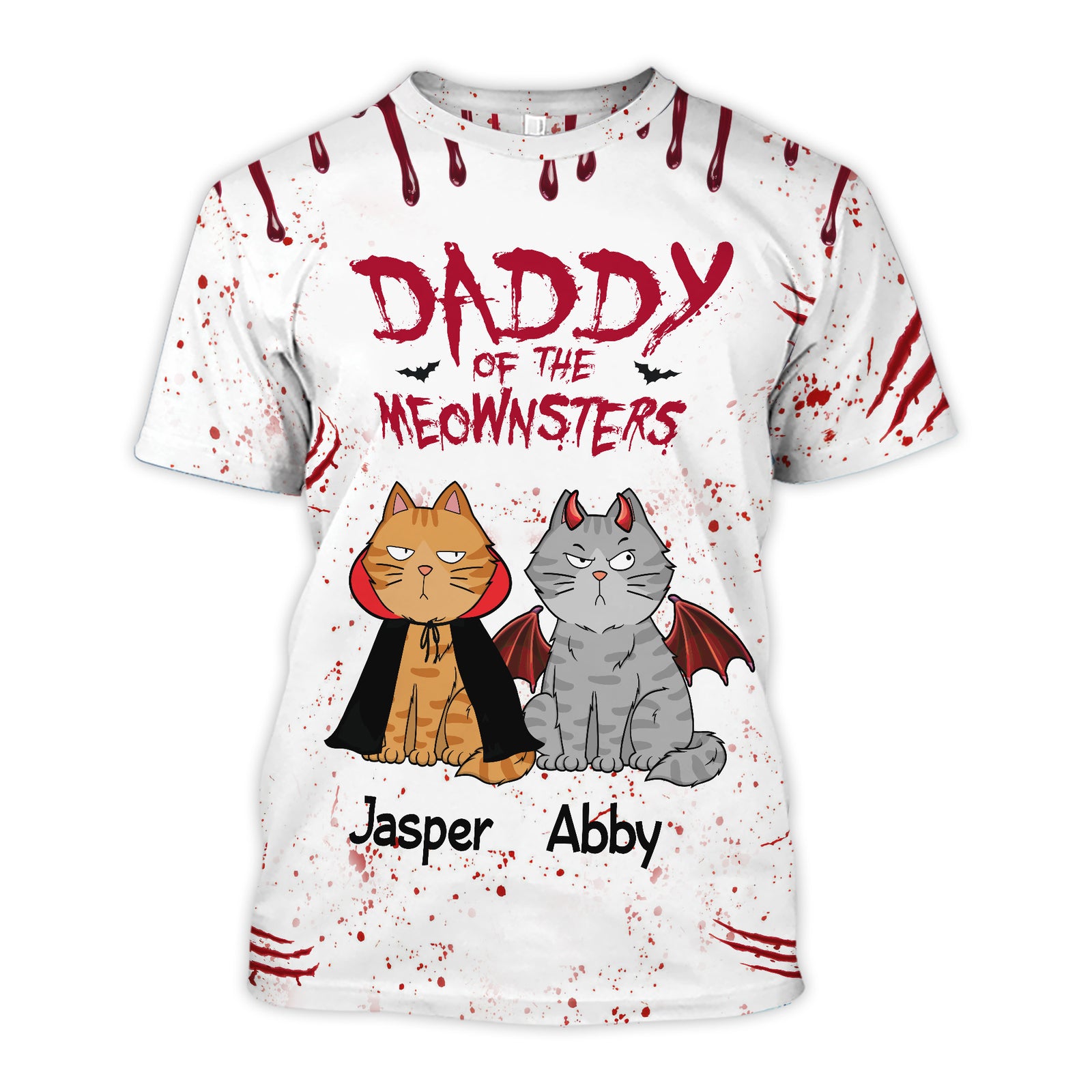 Spooky Halloween Daddy Mommy Of The Monsters Cats Personalized Shirt, Unique Halloween Costume For Cat Lovers, Cat Dad, Cat Mom