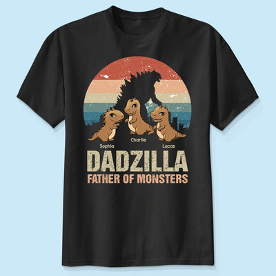 Dadzilla Retro Dinosaurs Personalized Shirt