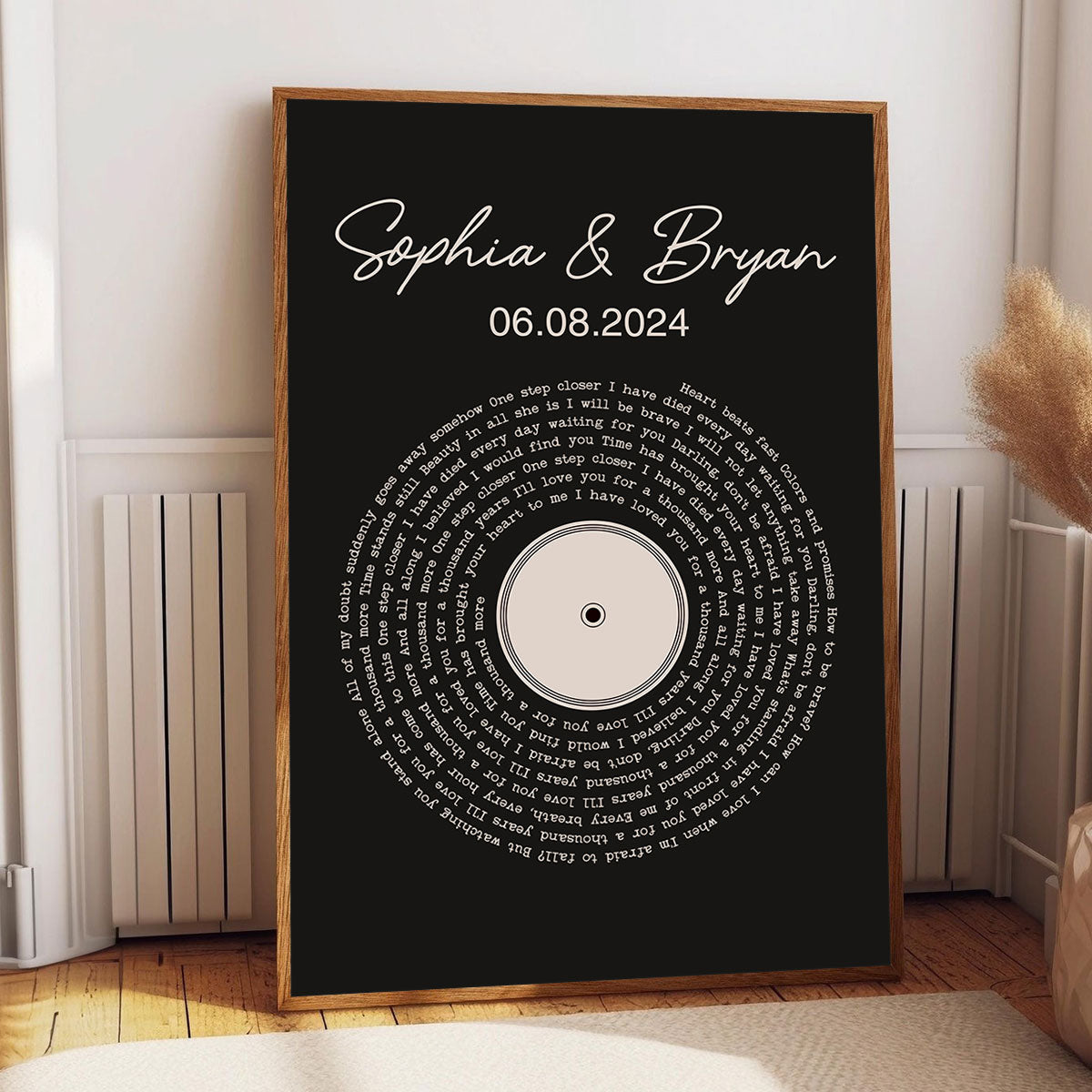 Custom Couple Favorite Song Vinyl Record Personalized Poster, Heartfelt Gift For Couple, For Him, For Her