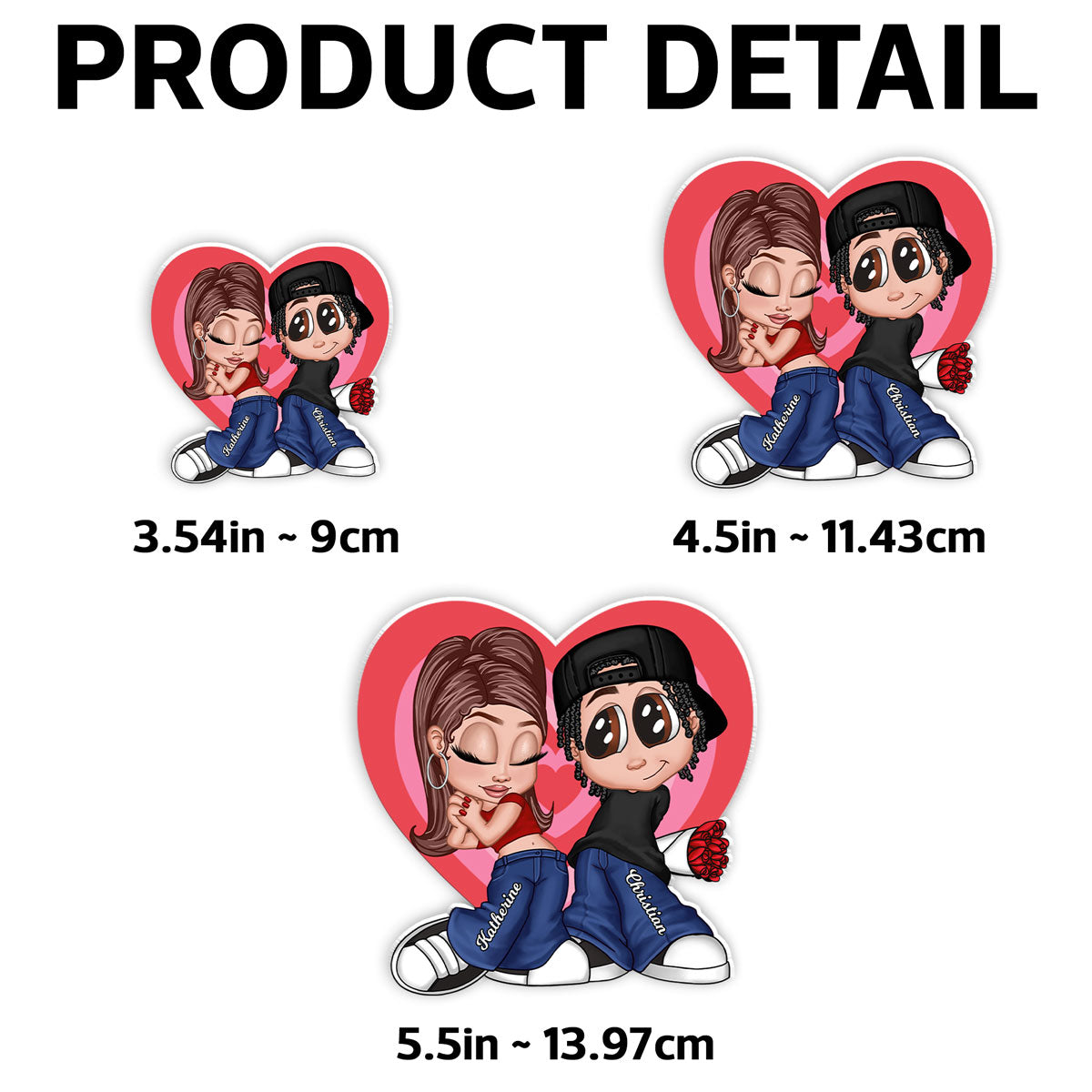 Y2K Couple Personalized Acrylic Fridge Magnet, Heartfelt Gift For Couple, For Him, For Her, Boyfriend, Girlfriend, Husband, Wife