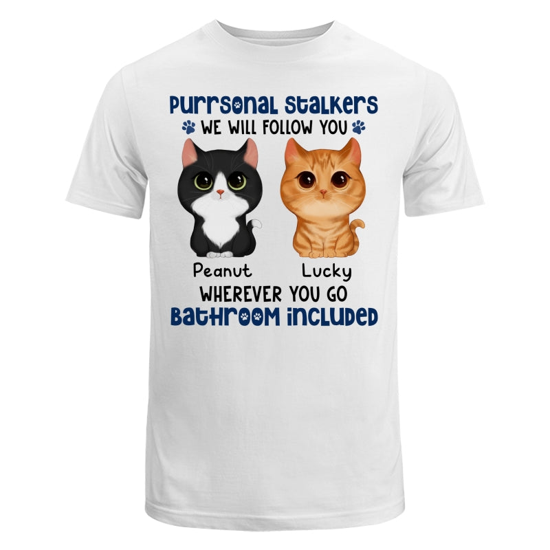 Watercolor Cute Cats Purrsonal Stalkers Personalized Shirt