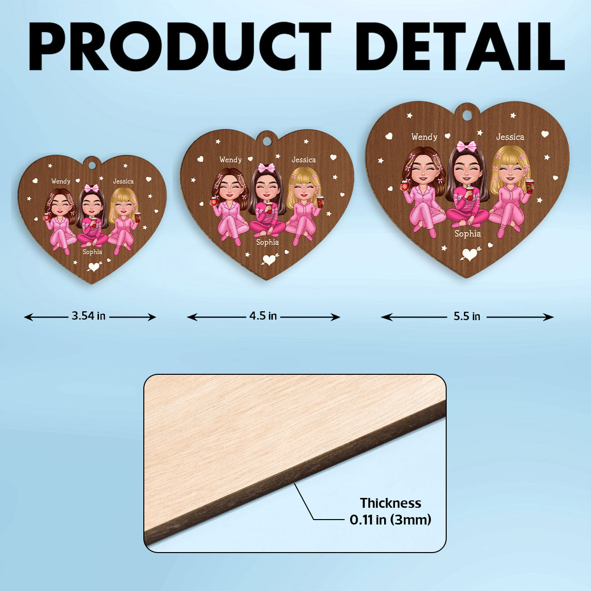 Friendship Is Like Pissing Your Pants Personalized Wooden Ornament, Funny Christmas Gift For Best Friends, Besties