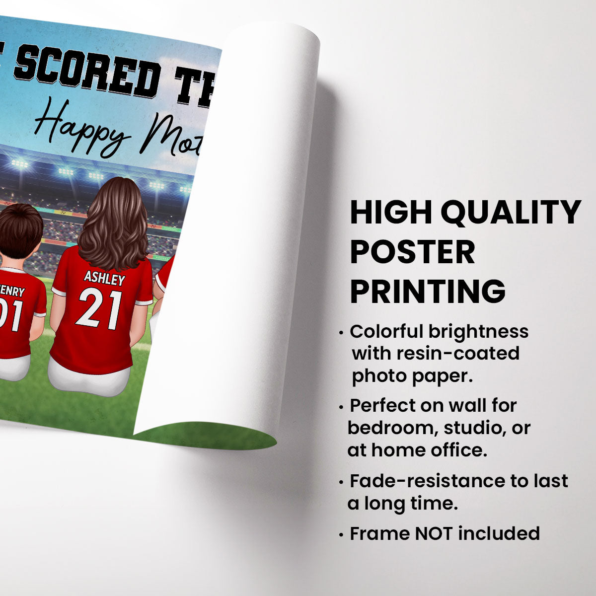 We Scored The Best Mom Family At Stadium - Personalized Poster - Mother's Day Gift For Soccer Mom