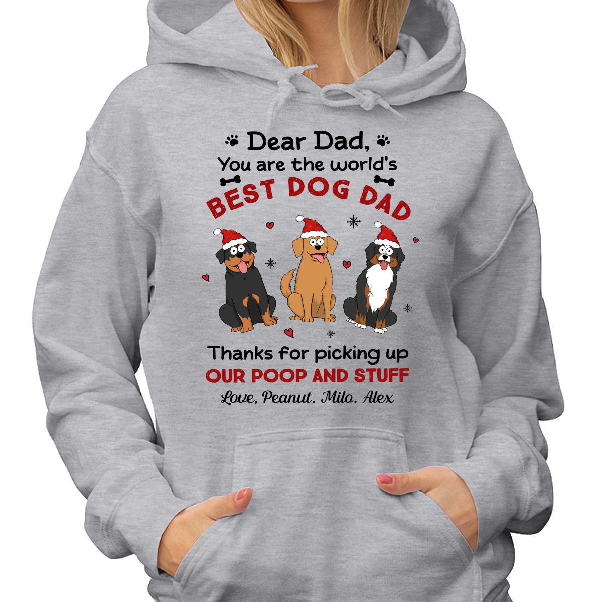 Thank You World‘s Best Dog Dad Funny Dog Cartoon Personalized Shirt