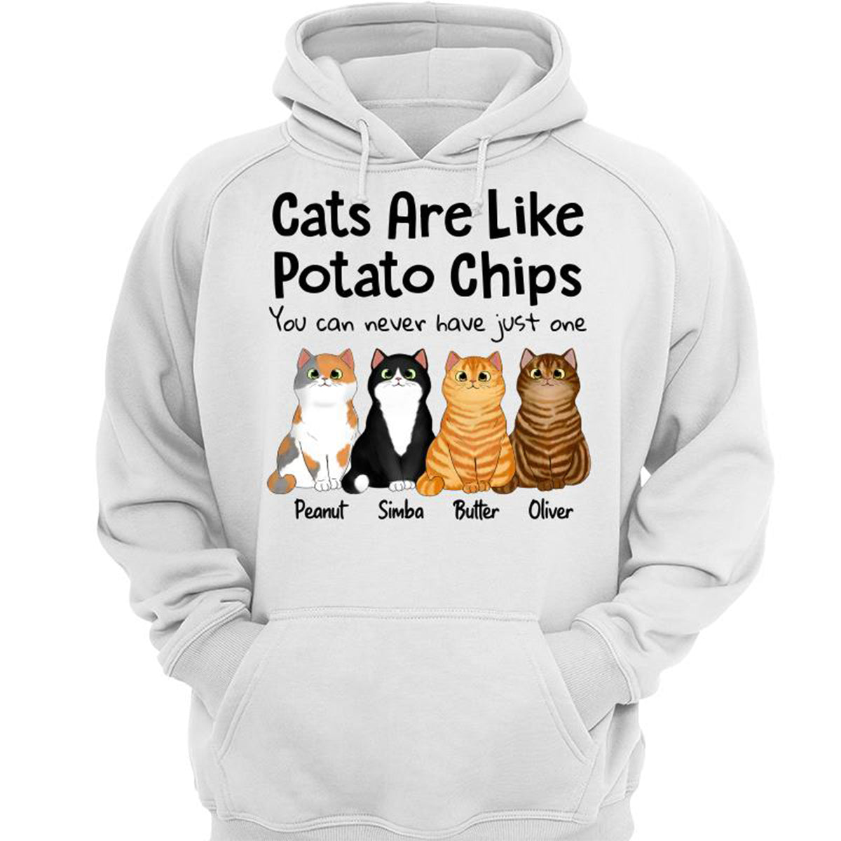 Cats Are Like Potato Chips Fluffy Cat Gift For Cat Lover Personalized Shirt