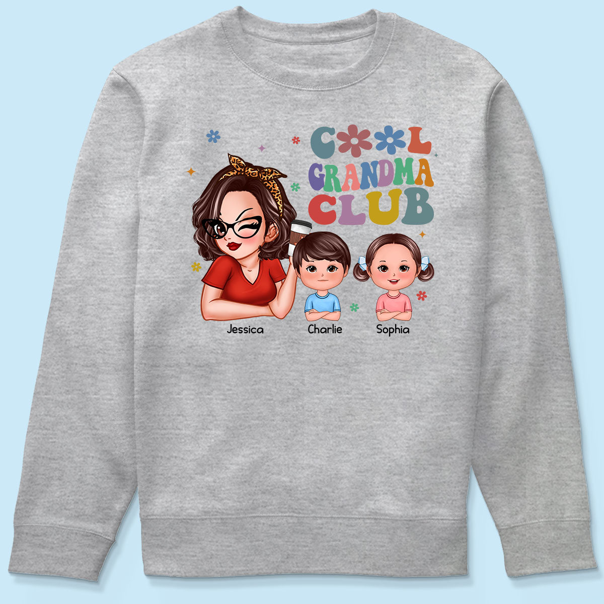 Cool Grandma Club Woman And Kids Personalized Shirt