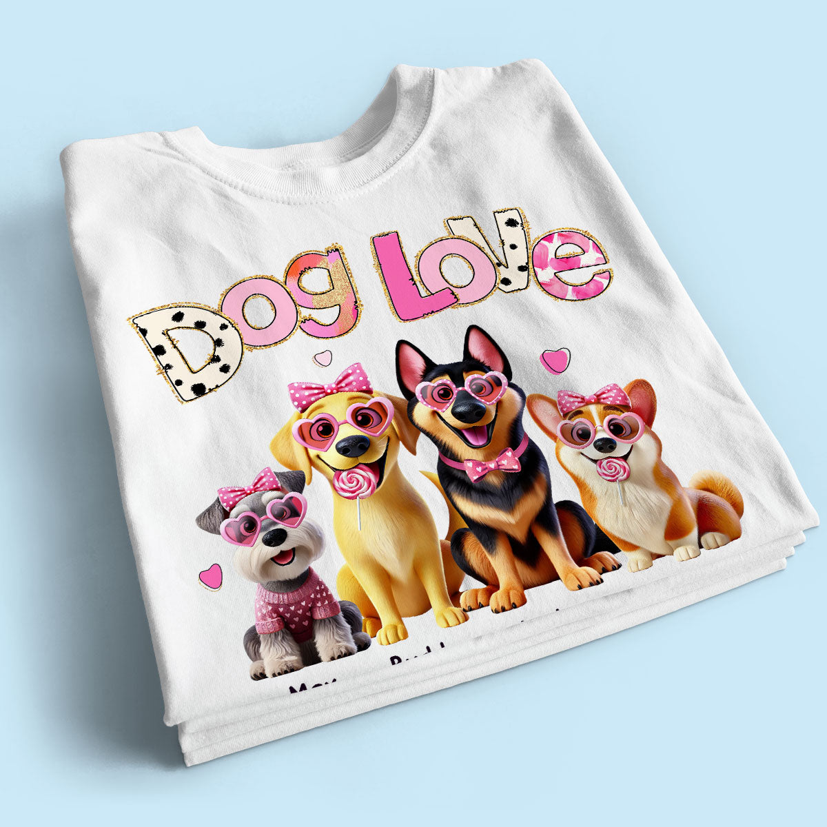 Dog Love Is The Best Love Personalized Shirt, Gift For Dog Mom