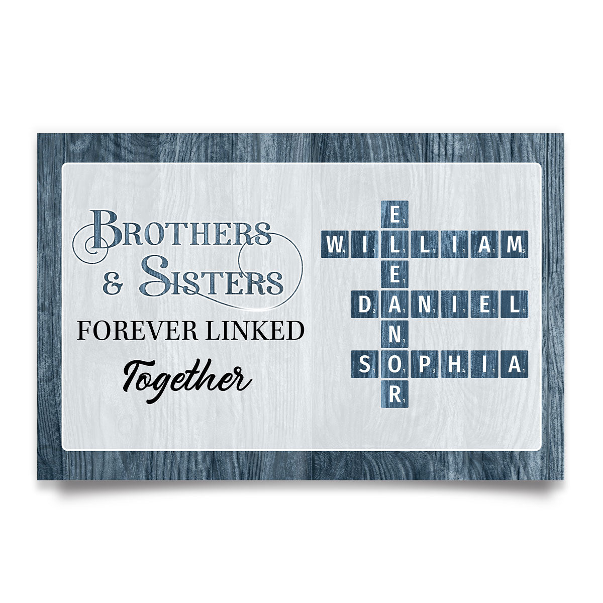 The Greatest Gift Our Parents Gave Us Was Each Other Crossword Puzzle Art, Personalized Poster