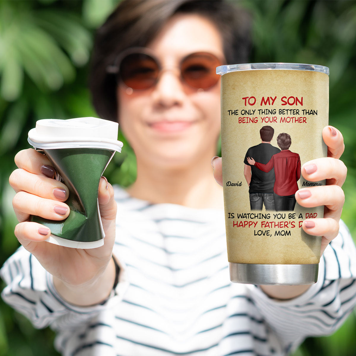 To My Son From Mom Personalized Tumbler| Heartfelt Father's Day Gift For Son