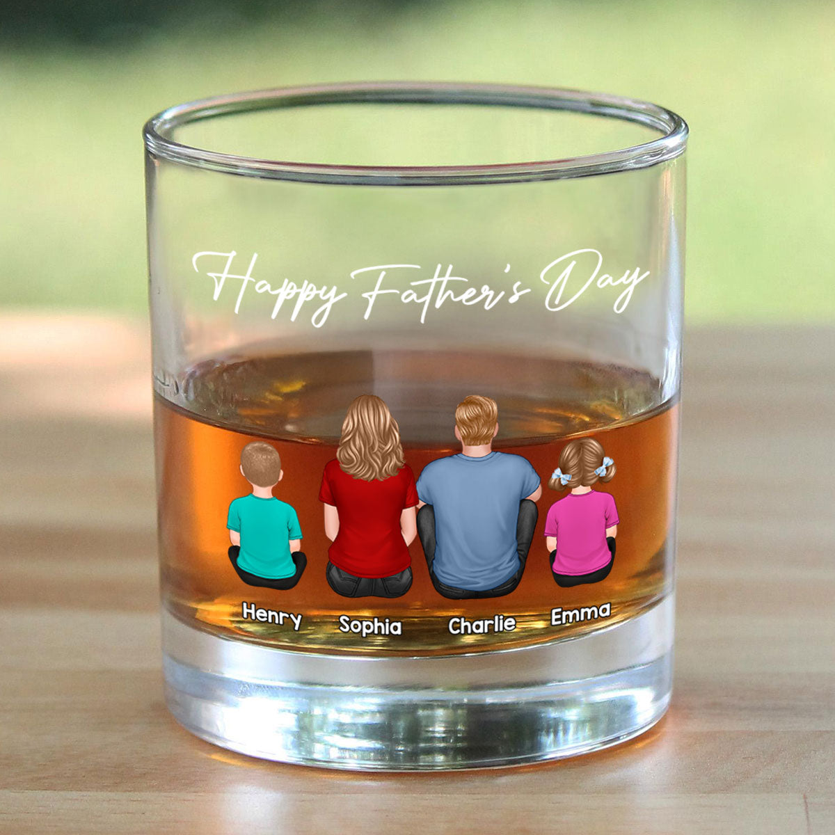 Daddy's Team Personalized Wine Glass, Heartfelt Father's Day Gift For Dad