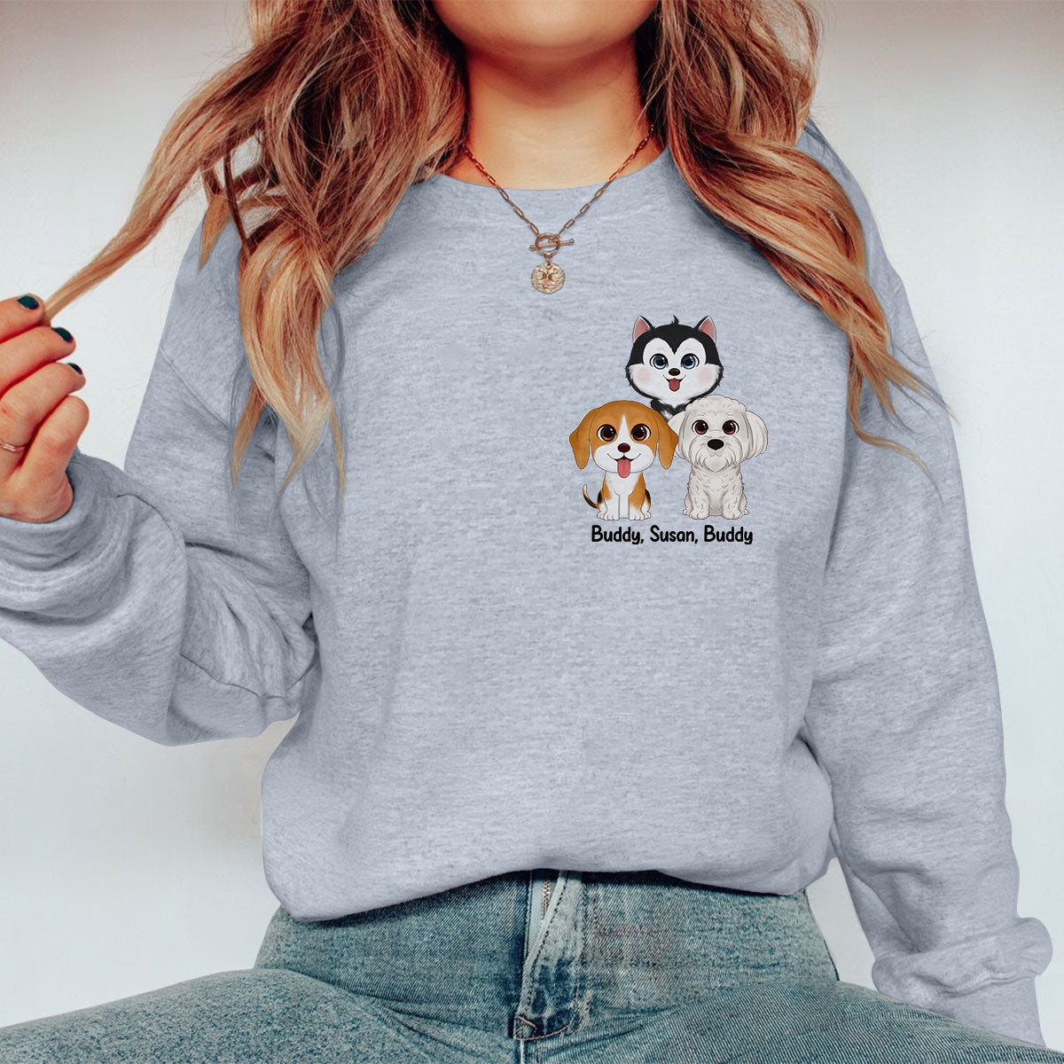 In My Dog Mom Era Cute Dogs Personalized Double Sided Sweatshirt