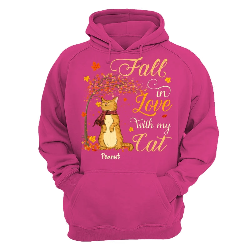 Fall In Love With My Cats Fall Season Personalized Shirt