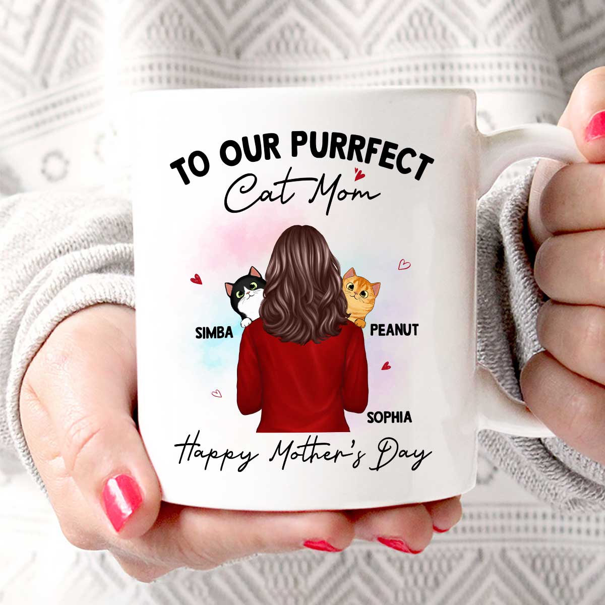 To My Purrfect Cat Mom Happy Mother‘s Day Personalized Mug