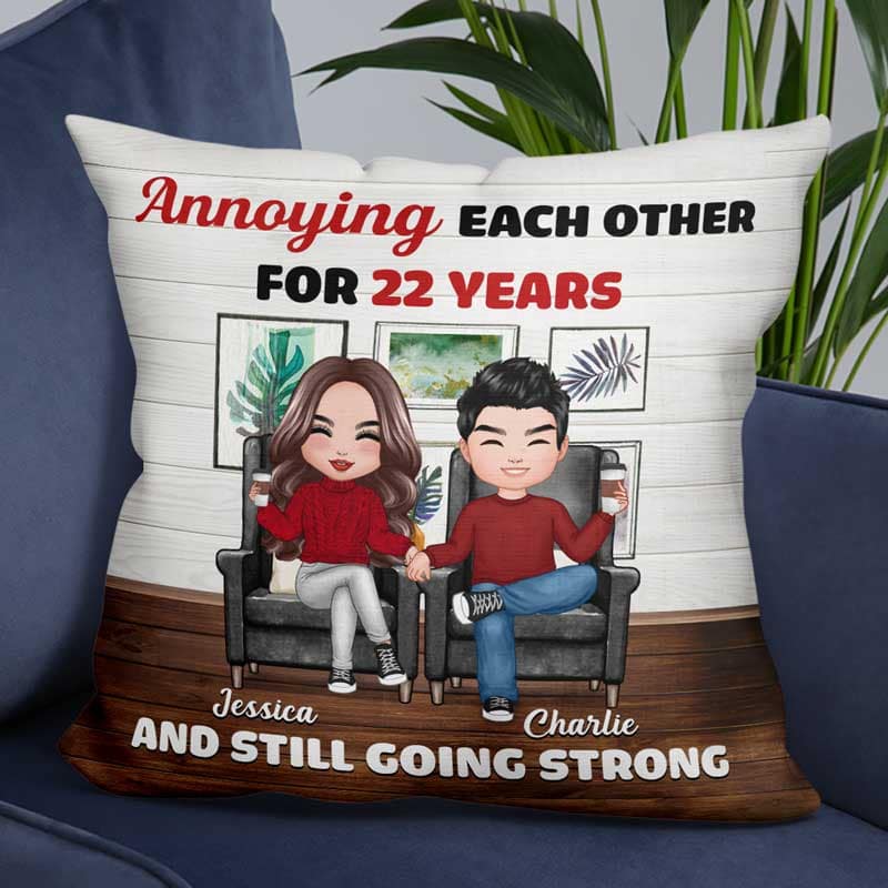Annoying Each Other Couple In House Personalized Pillow (Insert Included)