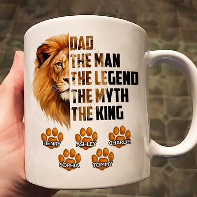 Dad The Man The Legend The Myth The King Personalized Mug, Father's Day Gift for Dad