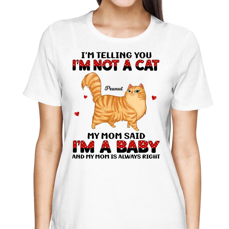 Cartoon Walking Cats Baby Mom Said Polka Dot Pattern Personalized Shirt