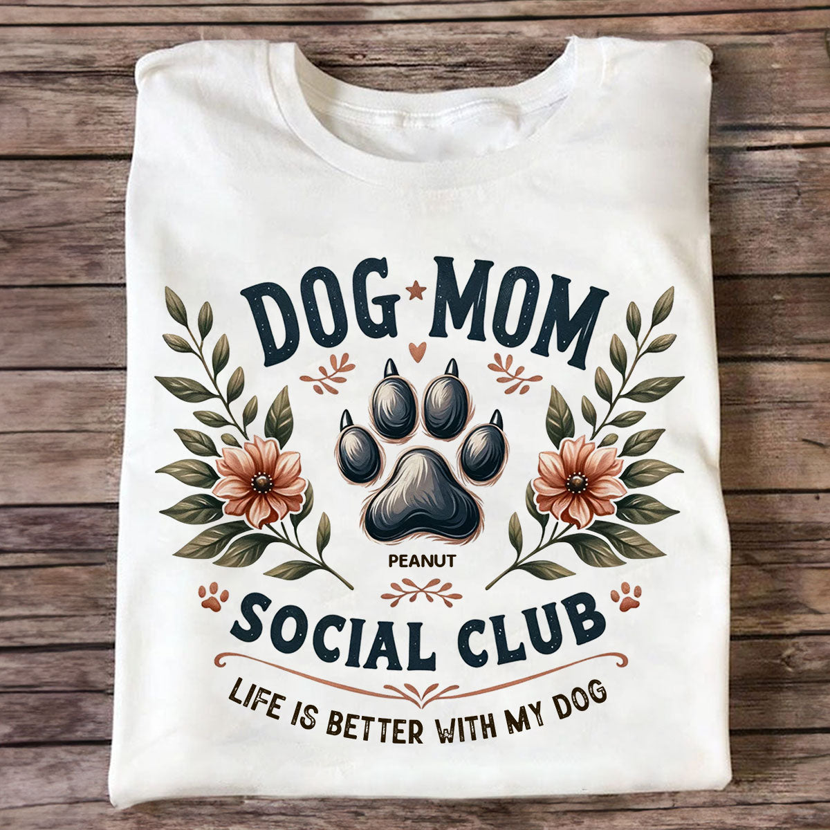 Dog Mom Social Club Personalized Shirt, Trendy Gift for Dog Moms