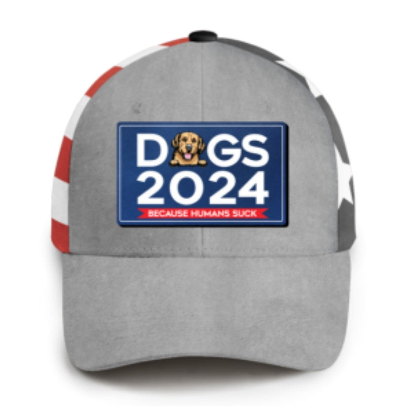 Dogs 2024 Because Humans Suck, Personalized Classic Cap