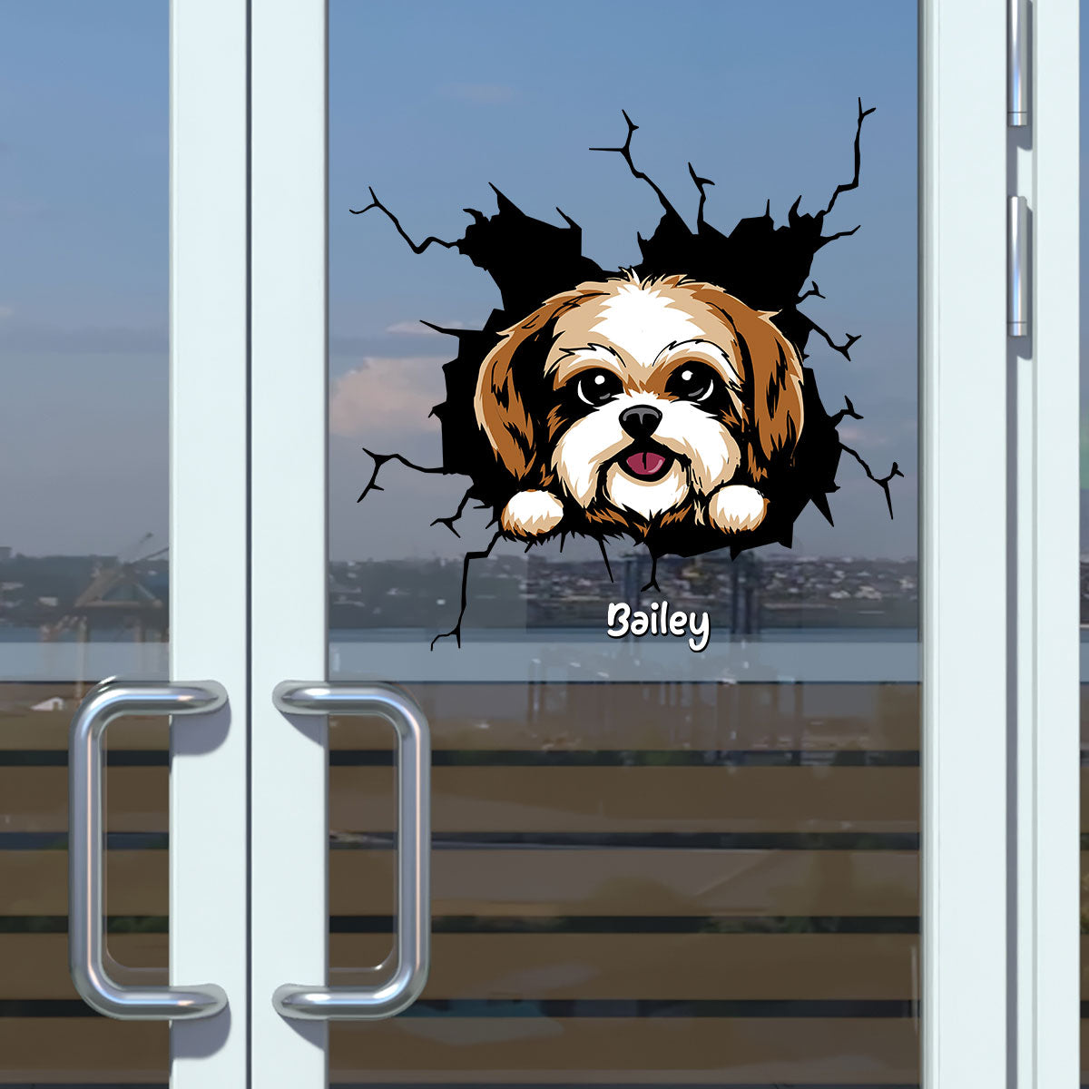 Funny Dog Decor On Car Fridge Window Personalized Decal