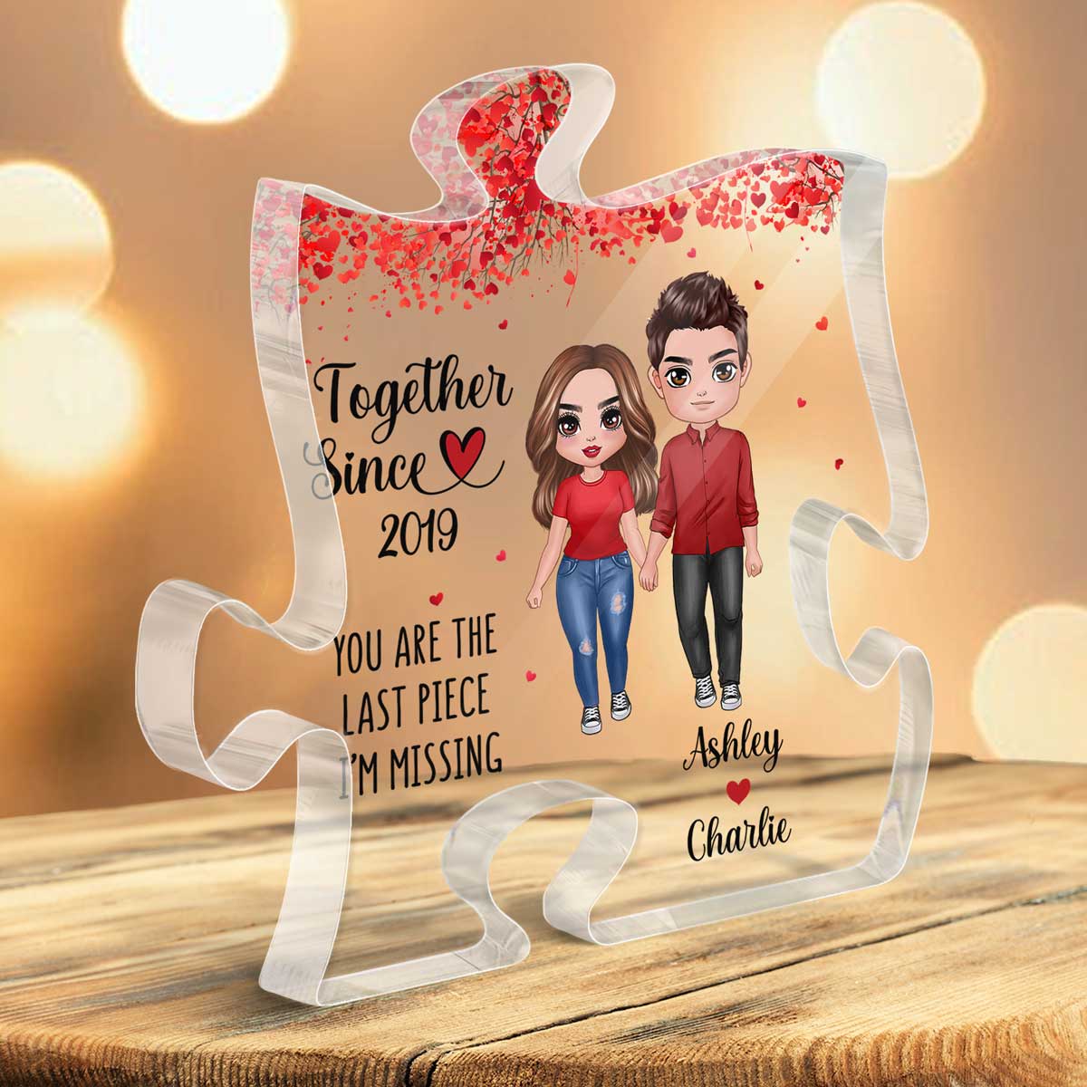 Together Since Last Piece I‘m Missing Personalized Puzzle Acrylic Plaque