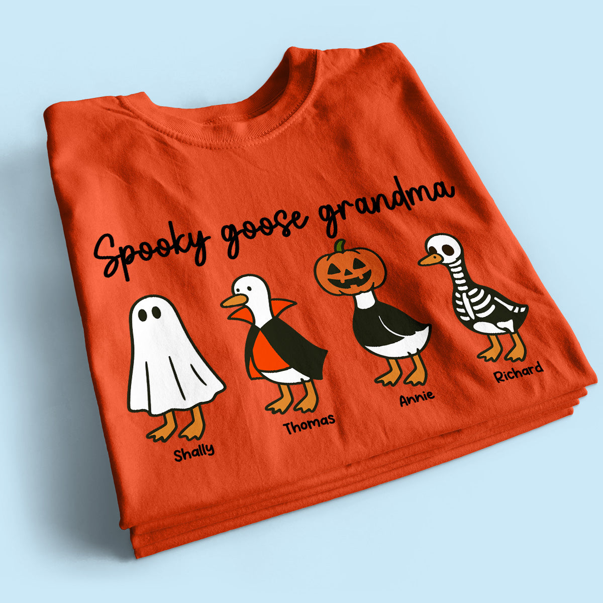 Halloween Funny Cute Spooky Goose Grandma Personalized Shirt