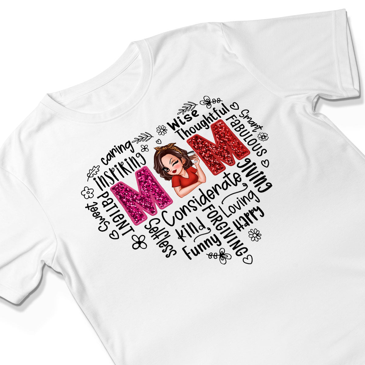 Mom Word Art Gift For Mom Personalized Shirt