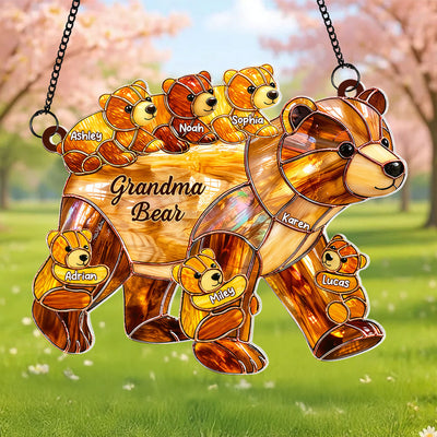 Mama Bear - Personalized Suncatcher - Sentimental Mother's Day Gift for Mom, Wife