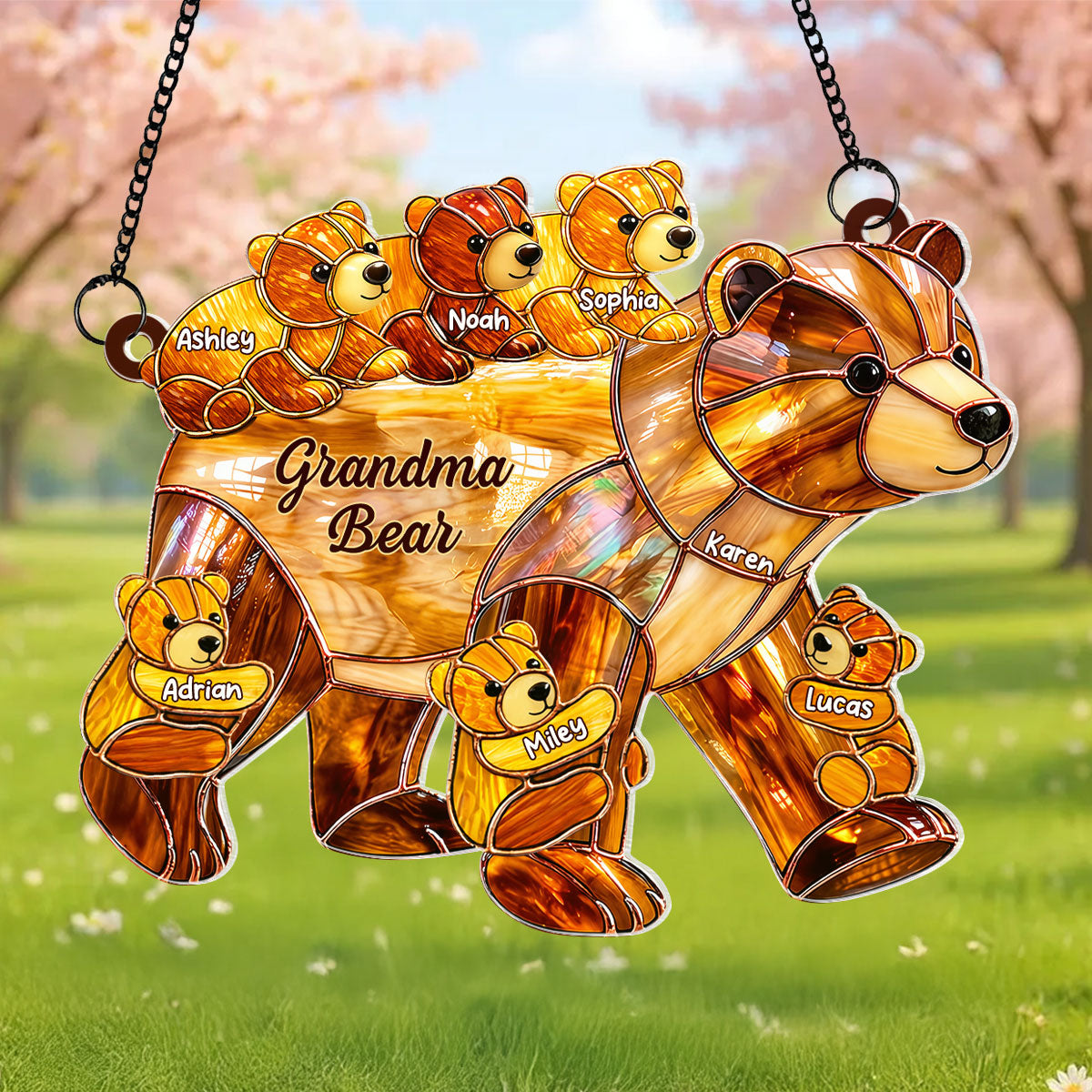 Mama Bear - Personalized Suncatcher - Sentimental Mother's Day Gift for Mom, Wife