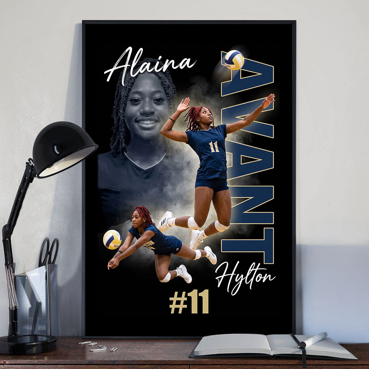 Custom Player Sport - Personalized Poster - Football Baseball Basketball Wall Art, Gift for Him, Boys Girls Room Decor