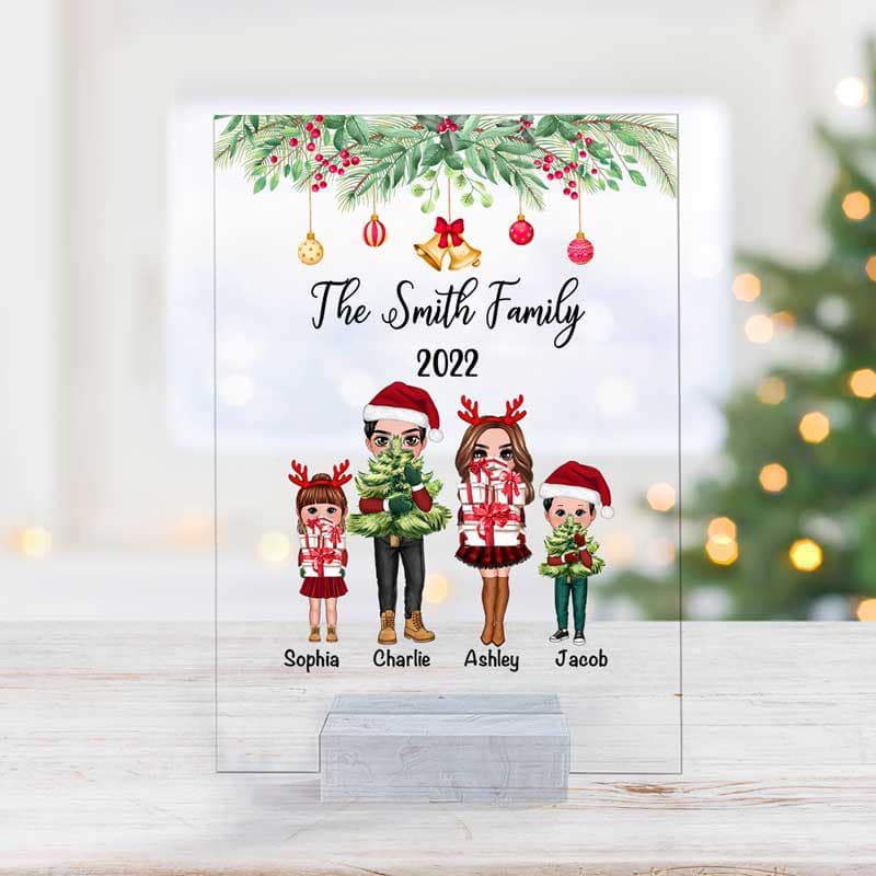 Christmas Family Standing Personalized Acrylic Plaque