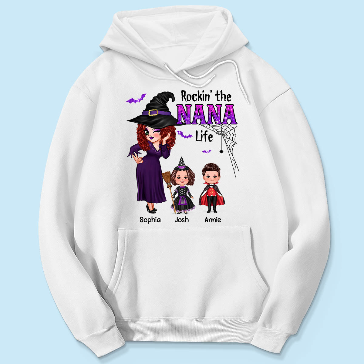 Pretty Grandma Halloween Rockin‘ The Grandma Mom Auntie Life Personalized Shirt