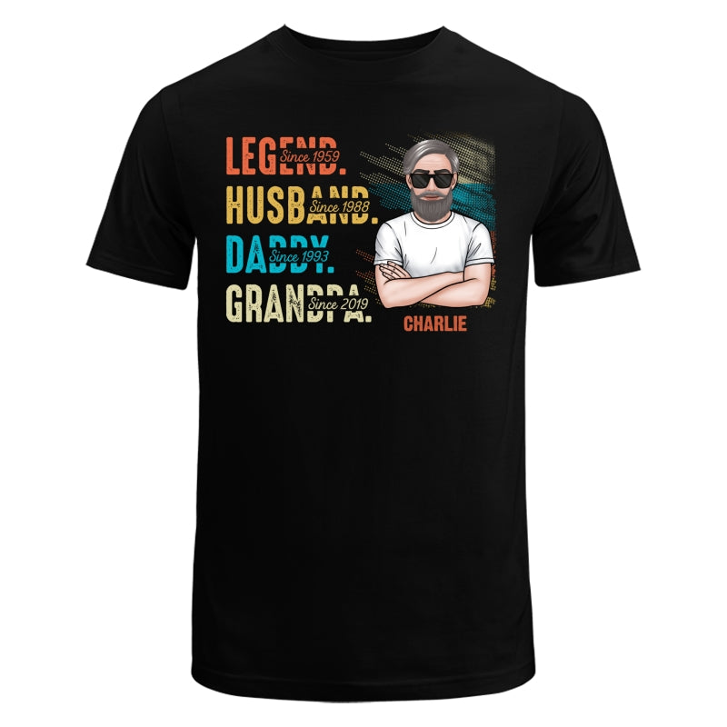 Grandpa Legend Crossed Arm Old Man Personalized Shirt