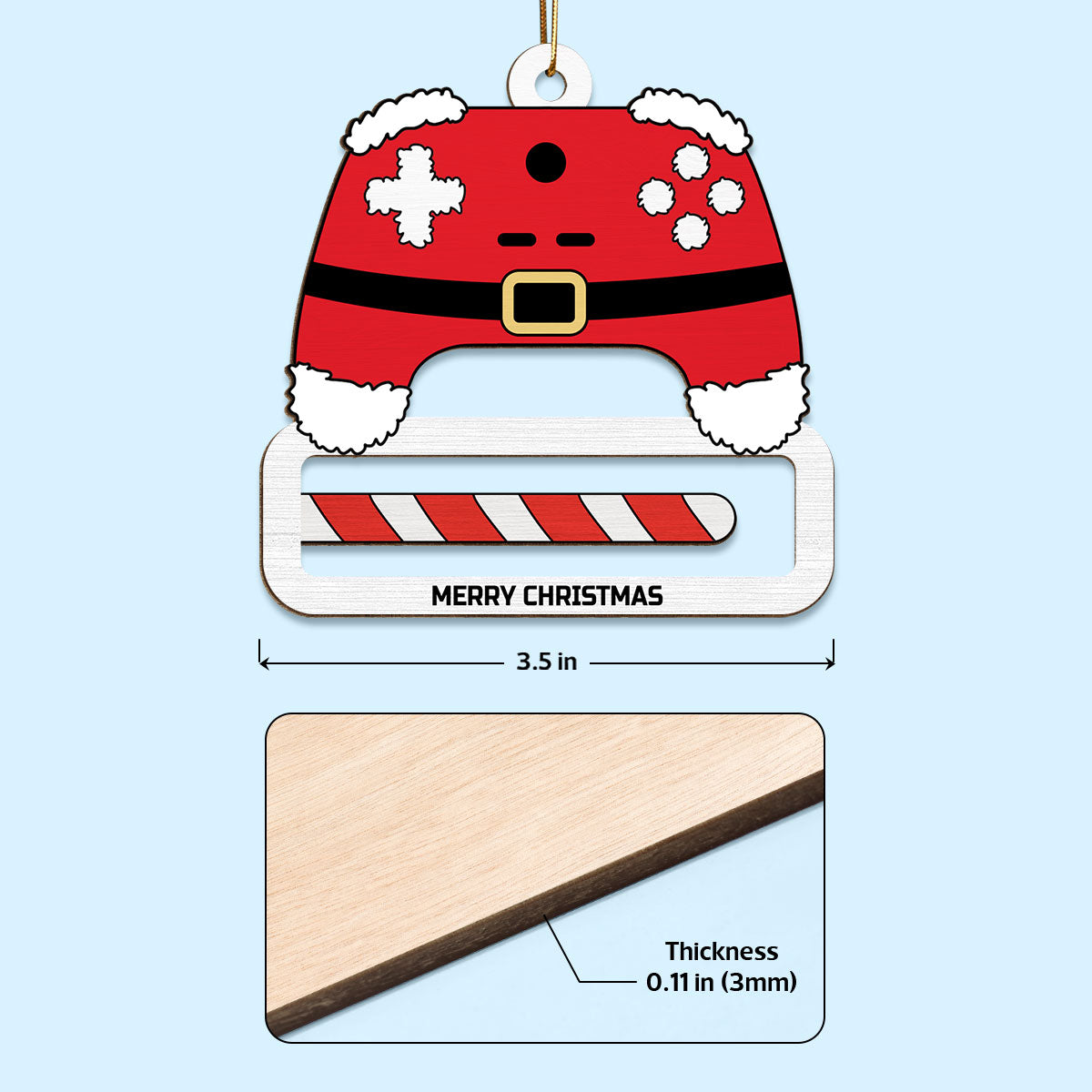 Unique Gift For Gamer Christmas Personalized Wooden Money Holder Ornament